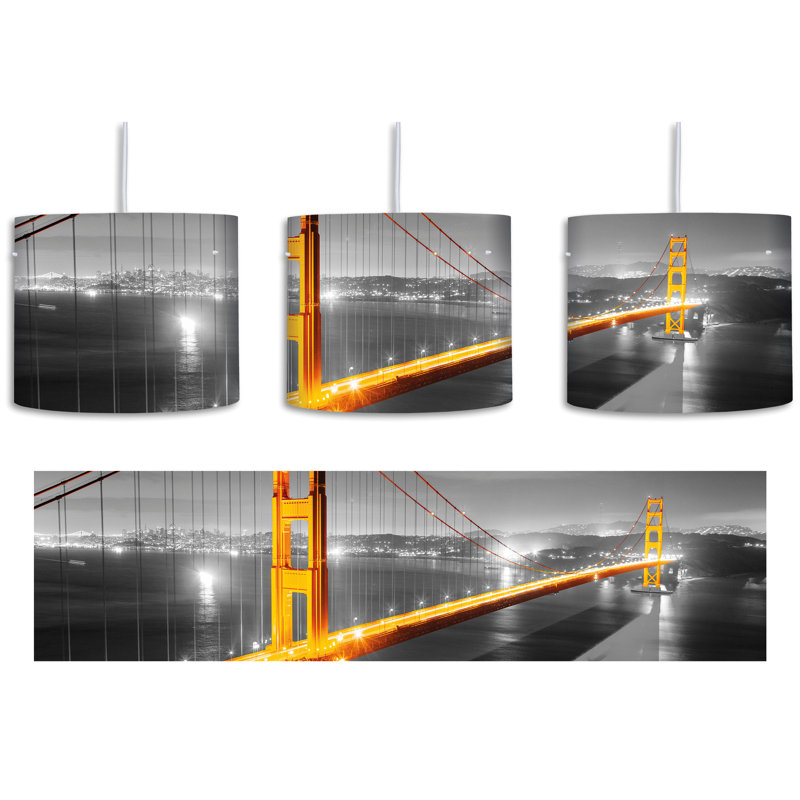 East Urban Home Trommel-Pendelleuchte 1-flammig Riesige Golden Gate